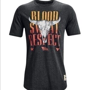 New  Under Armour Men's Project Rock Outlaw BSR Graphic Short Sleeve Shirt Small